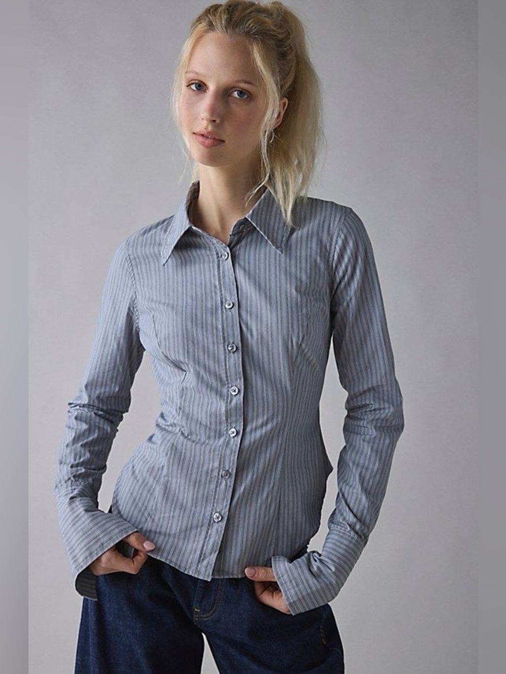 urban outfitters leilani slim button up shirt